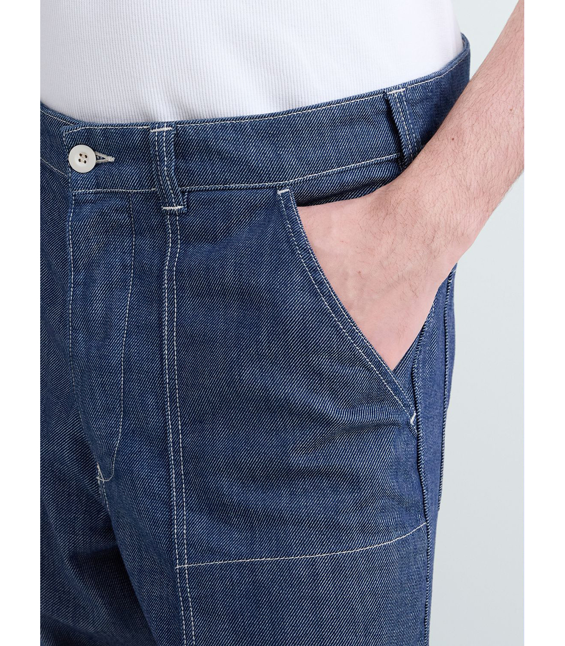 ライトデニムパンツ（セットアップ） 詳細画像 ダークブルー 6